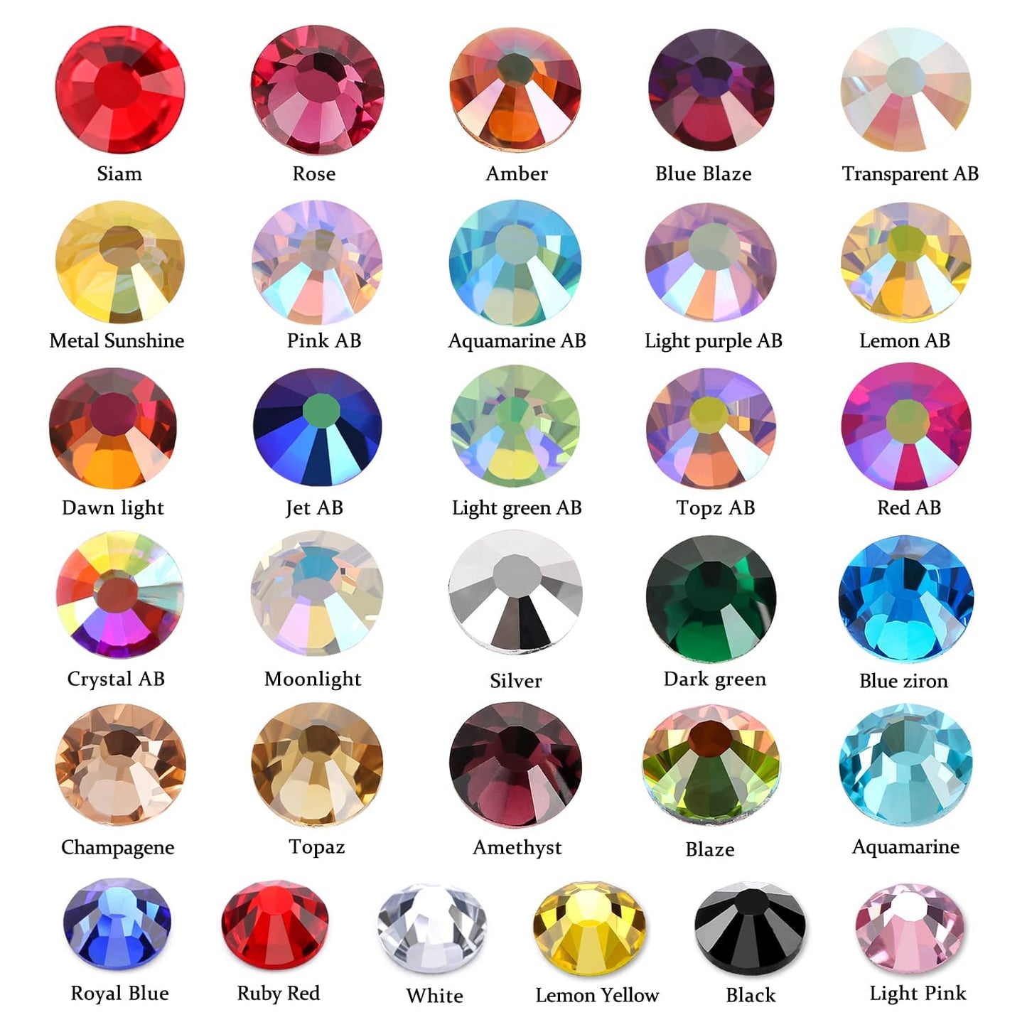 1440Pcs Light Green Crystal Rhinestones,Glass Flatback Rhinestones Gemstones Small for Nail Face Makeup Art Crafts Clothes Decoration - (SS6,2.0mm,Light Green)