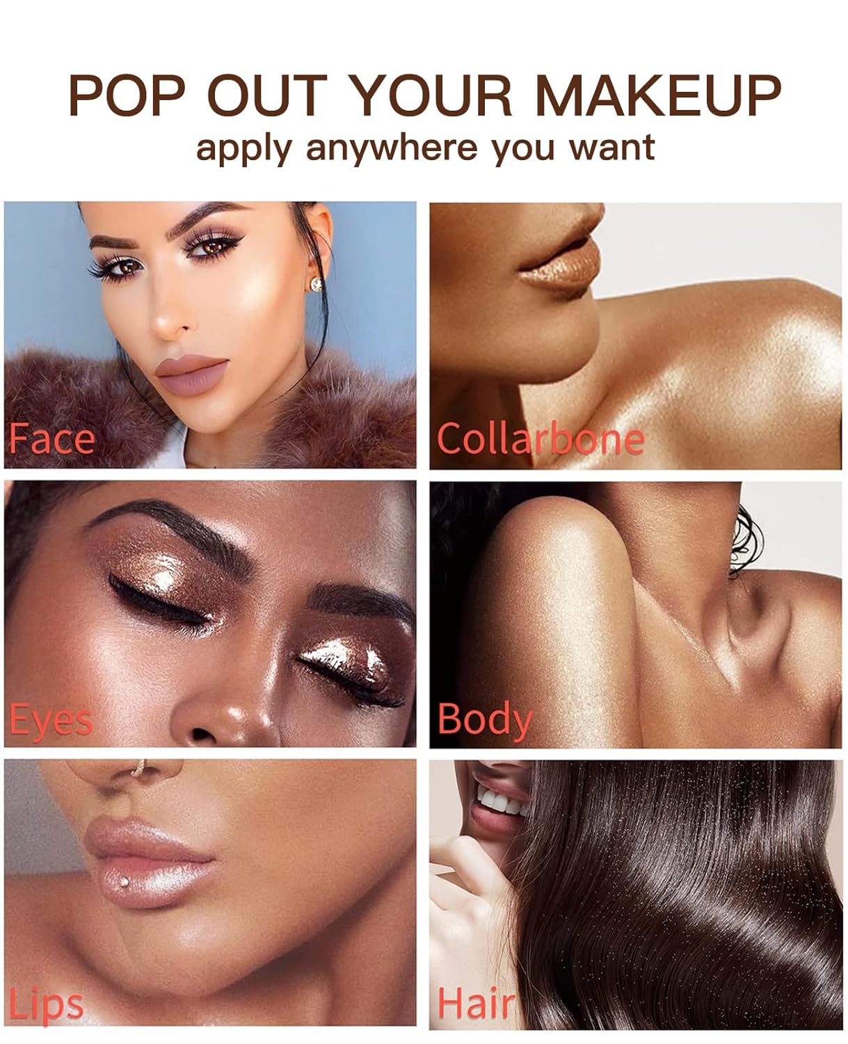 Fairy Highlight Puff Stick Highlight Patting Powder - Multi-Functional Shimmer Powder for Illuminating and Brightening Your Face and Body (#01 Gray)