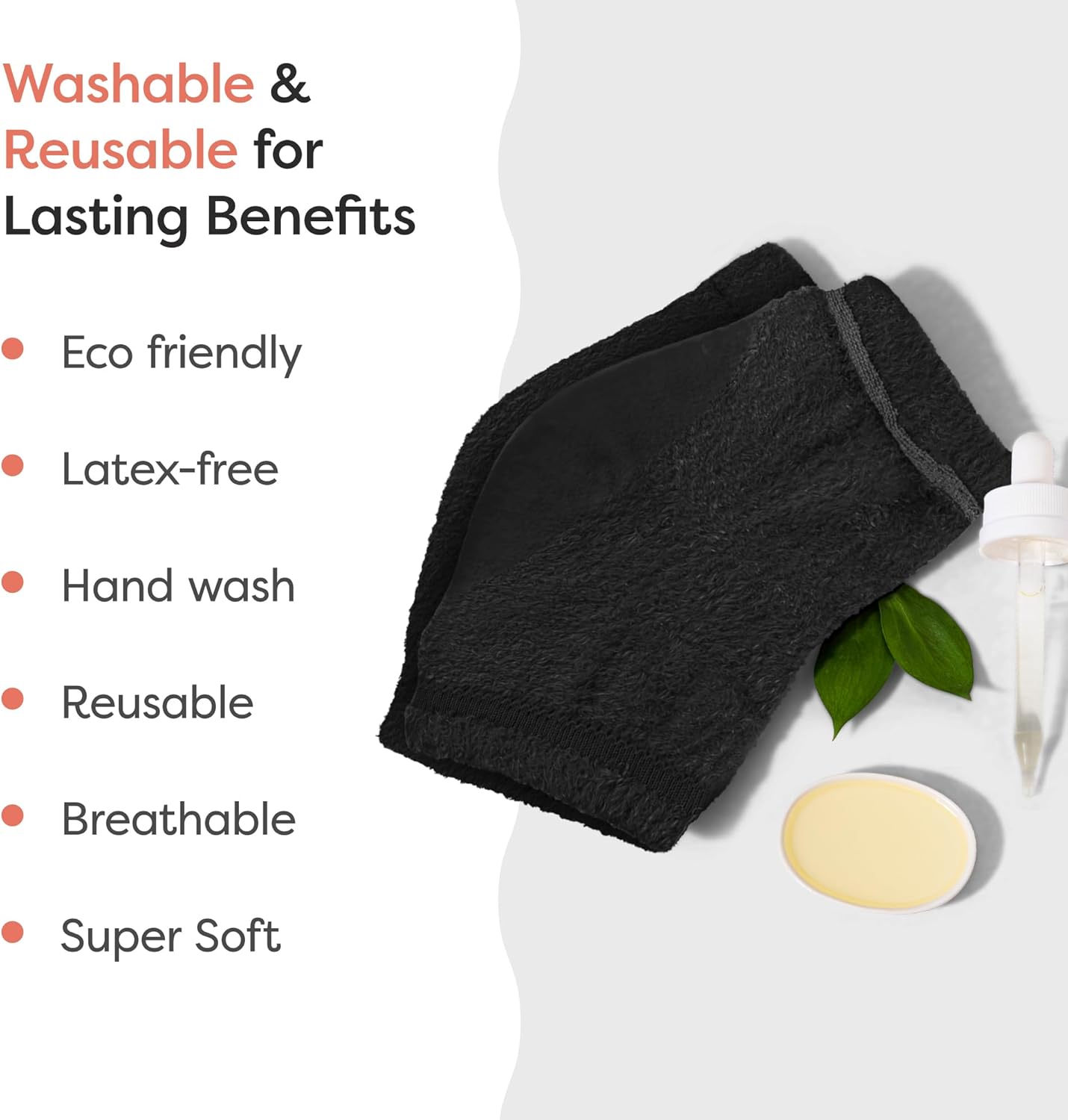 ZenToes Moisturizing Socks for Cracked Heel Treatment - Vitamin E, Olive Oil and Jojoba Oil Infused Heel Socks to Soften and Hydrate (Fuzzy Black, Wide Width)