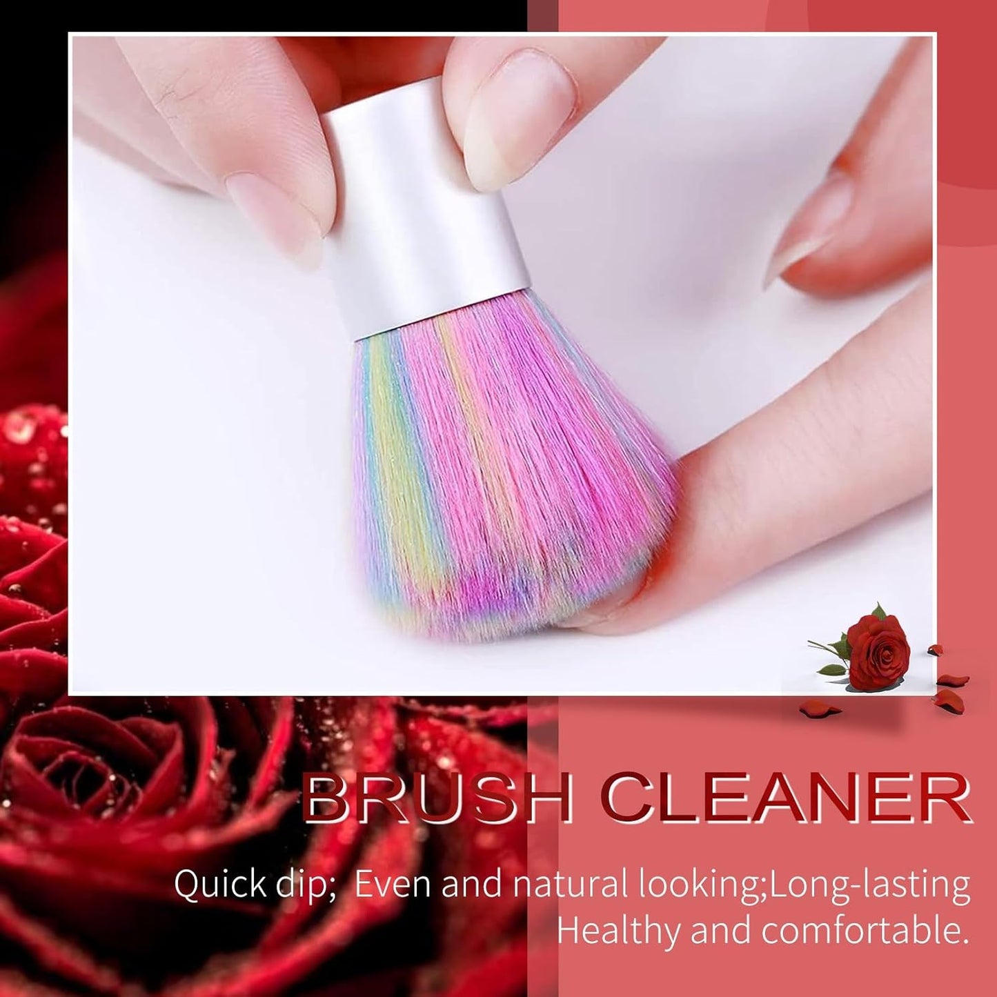 6 Colors Dip Powder Set, Red Black Holographic Glitter Christmas Dipping Powder Color Set, Glossy Nail Art Manicure DIY Salon Home Gift for Ladies (YYSDDPS-No.11-6pcs)