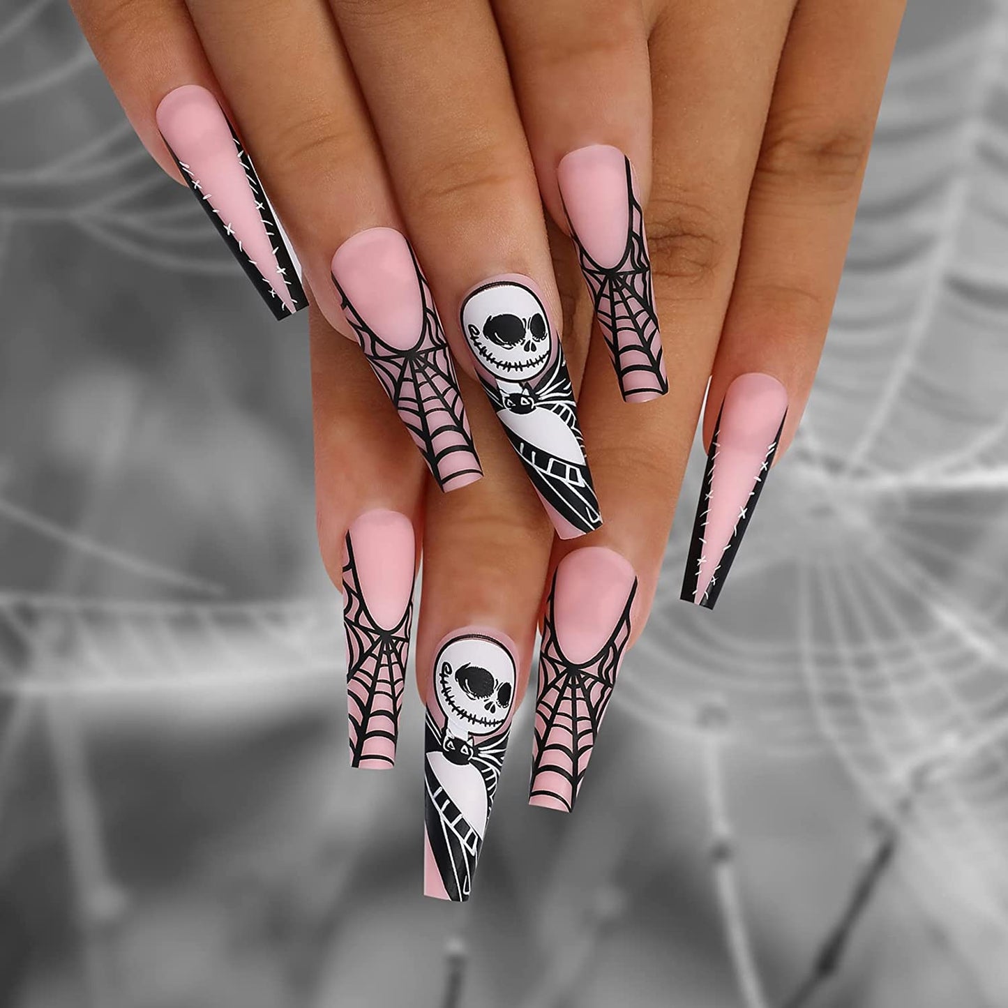 Halloween Nail Stamping Plate Nightmare Before Christmas Nails Stamping Kit The Day of Dead Ghost Holiday Nail Stamping Plate Nail Stamper Kit for Women Girls DIY Salon