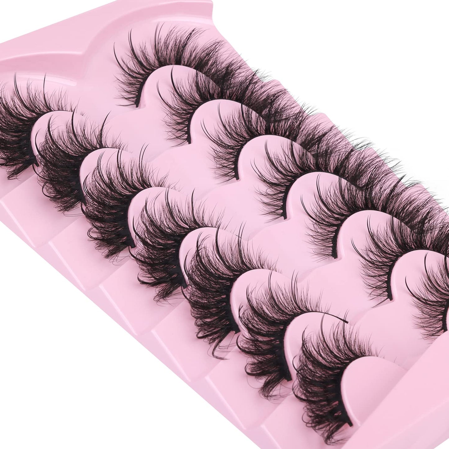 Fox Eye Lashes Wispy Faux Mink Lashes Volume Fairy Cat Eye Lashes That Look Like Extensions Spiky Fake Eyelashes Natural Look