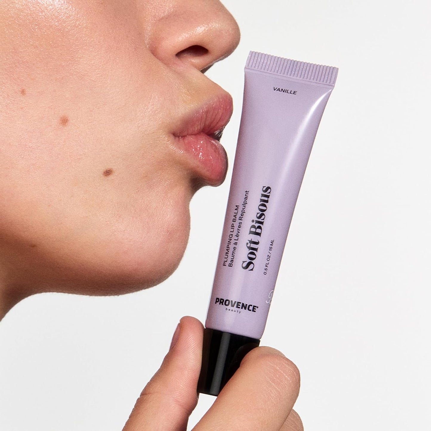 Provence Beauty Soft Bisous Plumping Lip Balm – Overnight Lip Mask for Dry Lips – Hydrating & Plumping Lip Treatment – Smoothing Lip Sleeping Mask for Women – Deep Moisture & Care 0.5 Fl Oz