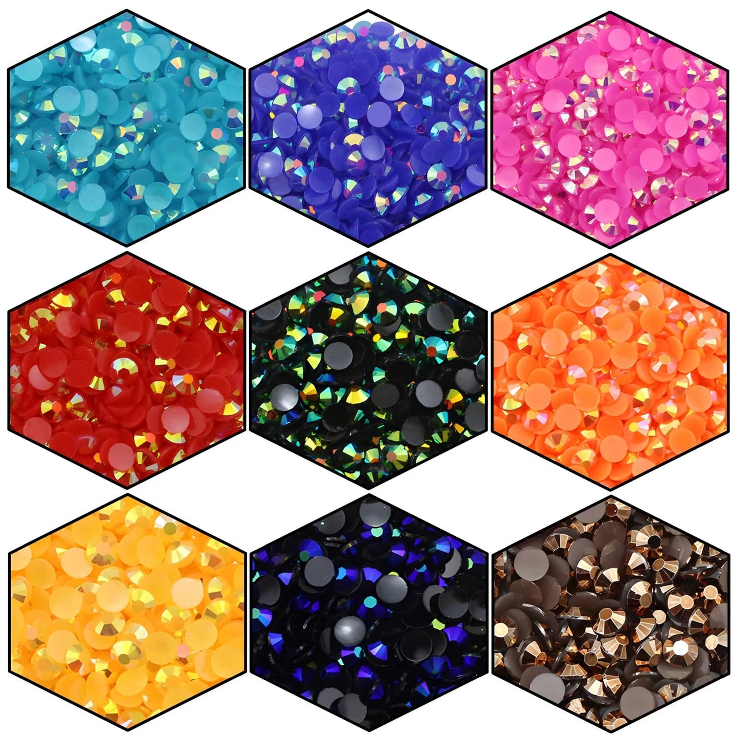 1440 Pcs SS20 5mm Flatback Rhinestones for Nails Art Crafts Glitter Round Shine Gems AB Crystals DIY Clothes Shoes （Light Pink AB）
