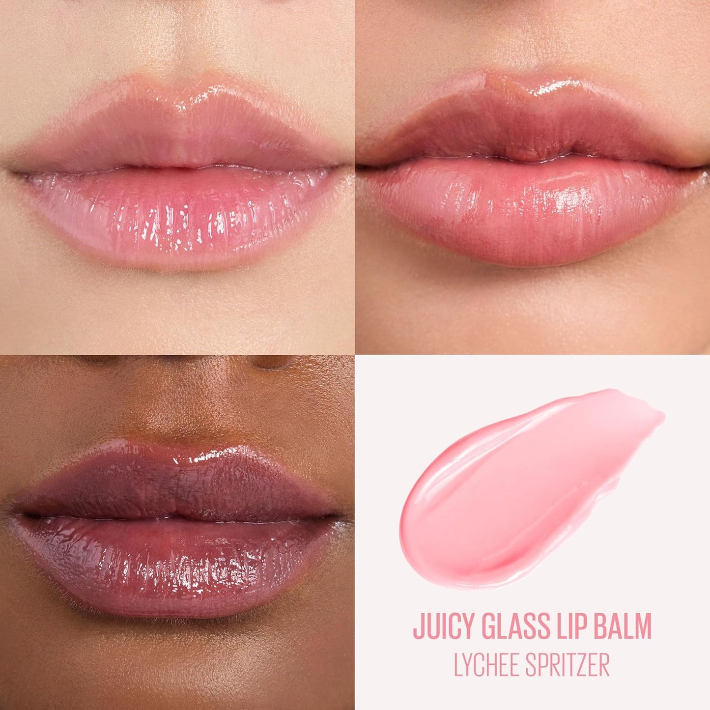 Kaja Juicy Glass Lip Balm | Plumping, Hydrating, Korean Lip Balm, Moisturizing Lip Care, 24hrs Long-lasting Hydration, Nourishing Lip Care | Lychee Spritzer, 0.15 oz.