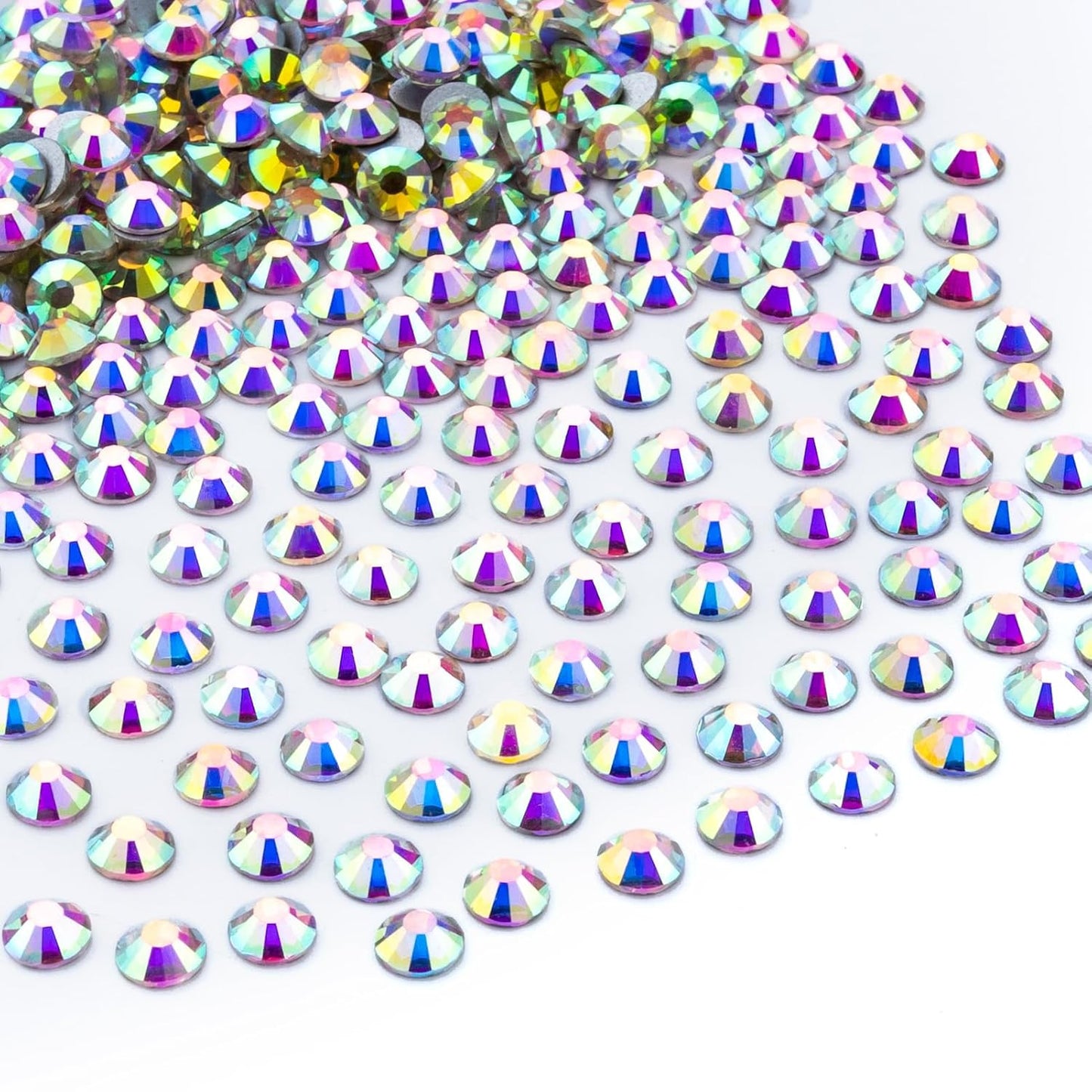 1440Pcs Crystal Ab Crystal Rhinestones,Glass Flatback Rhinestones Gemstones for Nail Face Makeup Art Crafts Clothes Decoration -(SS12,3.0mm,Crystal Ab)