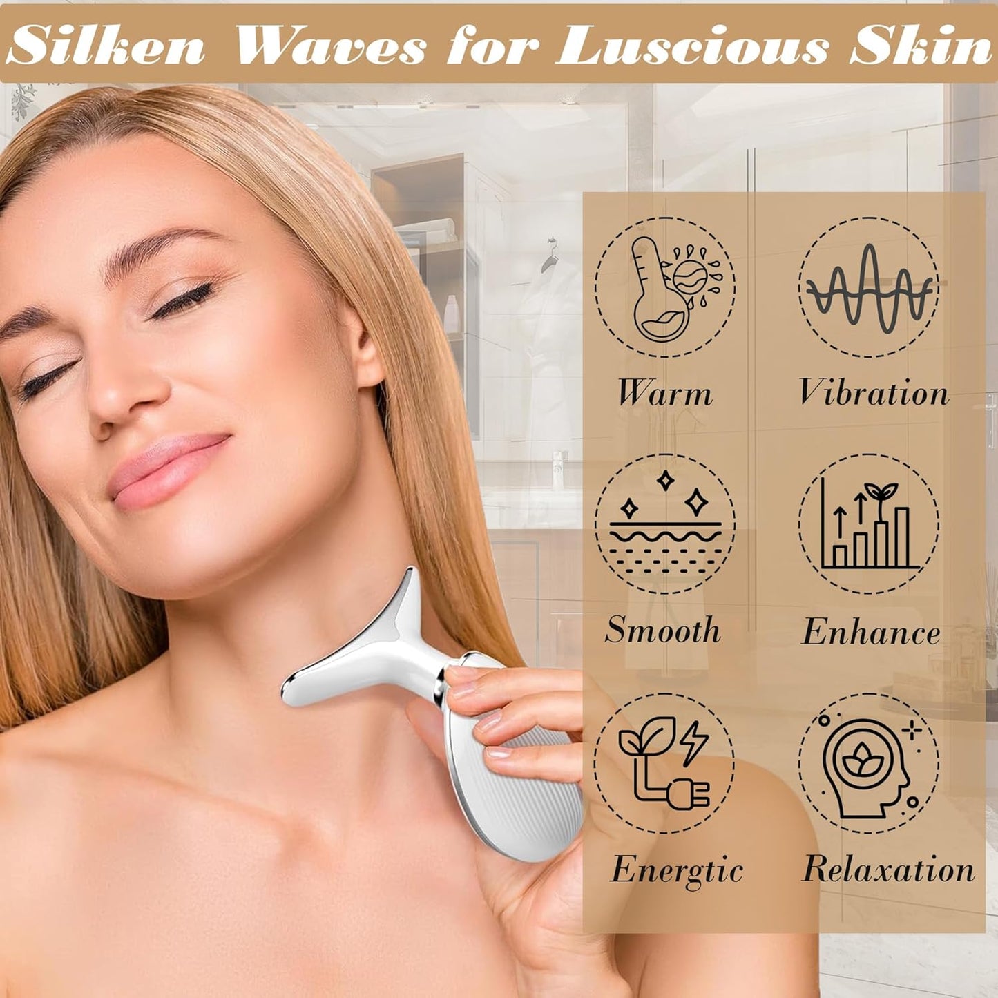 Facial Massager for Women and Men – Face Roller for Skin Tightening, Wrinkle Reduction, Anti-Aging, Face Lifting, Skin Care, Beauty Tool for Jawline, Neck Massager, Rechargeable Home Spa Device,