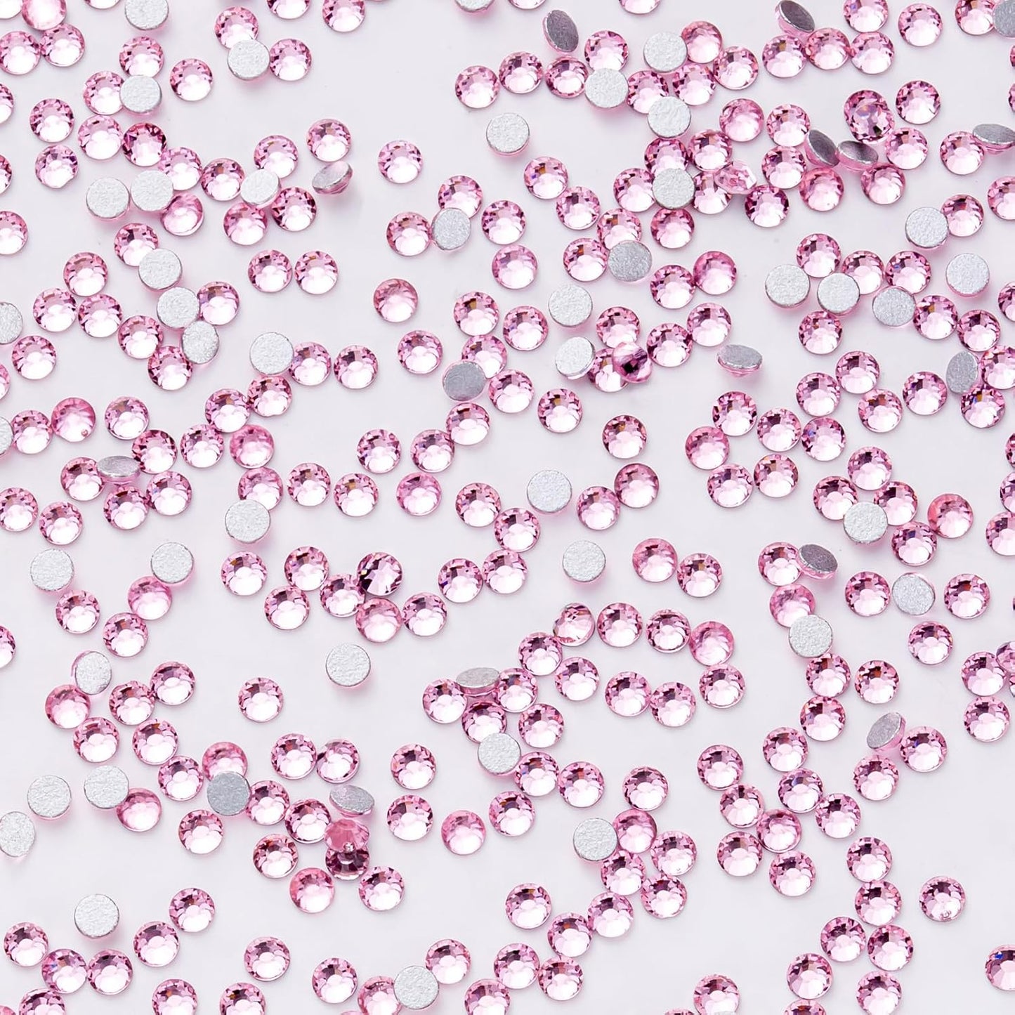 1440Pcs Light Pink Crystal Rhinestones,Glass Flatback Rhinestones Gemstones Small for Nail Face Makeup Art Crafts Clothes Decoration - (SS10,2.8mm,Light Pink)