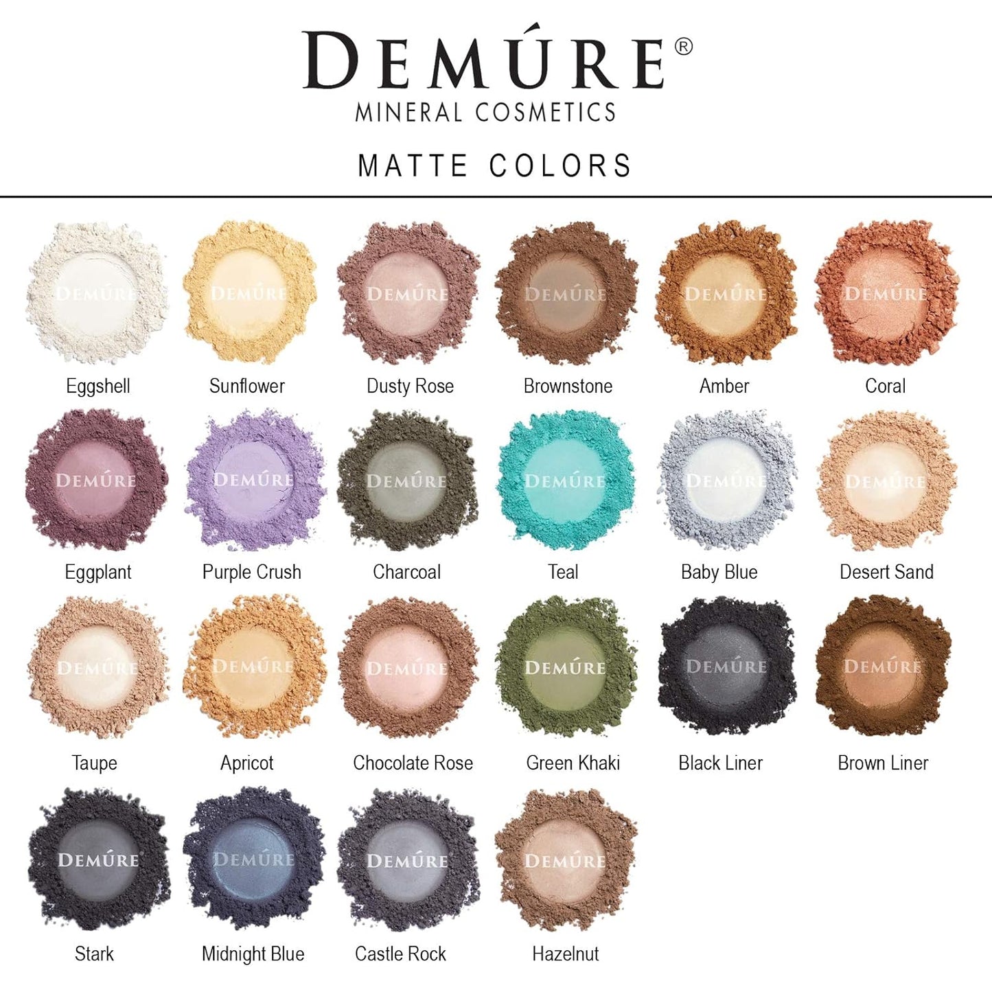 Demure Mineral Make Up (Brownstone) Eye Shadow, Matte Eyeshadow, Loose Powder, Eye Makeup, Professional Makeup