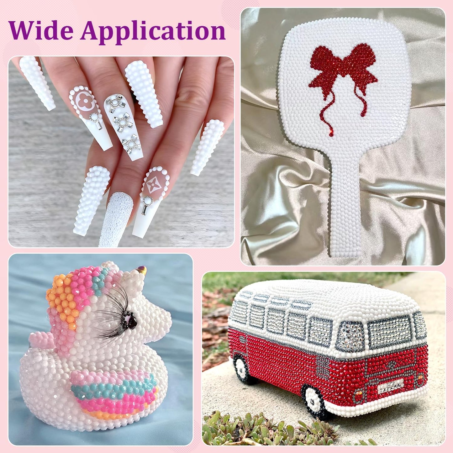 30000Pcs Resin Rhinestones for Bedazzling with Tweezers, White Rhinestones for Crafting with B7000 Jewelry Glue for DIY Crafts Clothing Tumblers Shoes Fabric Nail Art