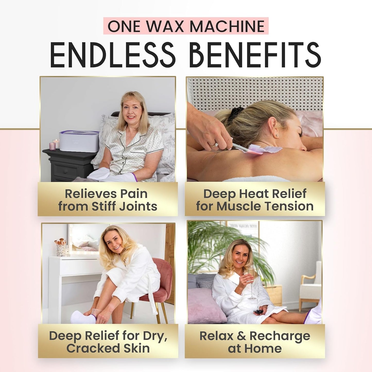 ELLA BELLA® Paraffin Wax Machine for Hand & Feet • Parafin Wax Warmer • Everything in One Kit – Paraffin Wax Refills, Mitts & Booties • Soothing Relief with Parrafin Hot Wax • Home Paraffin Wax Bath