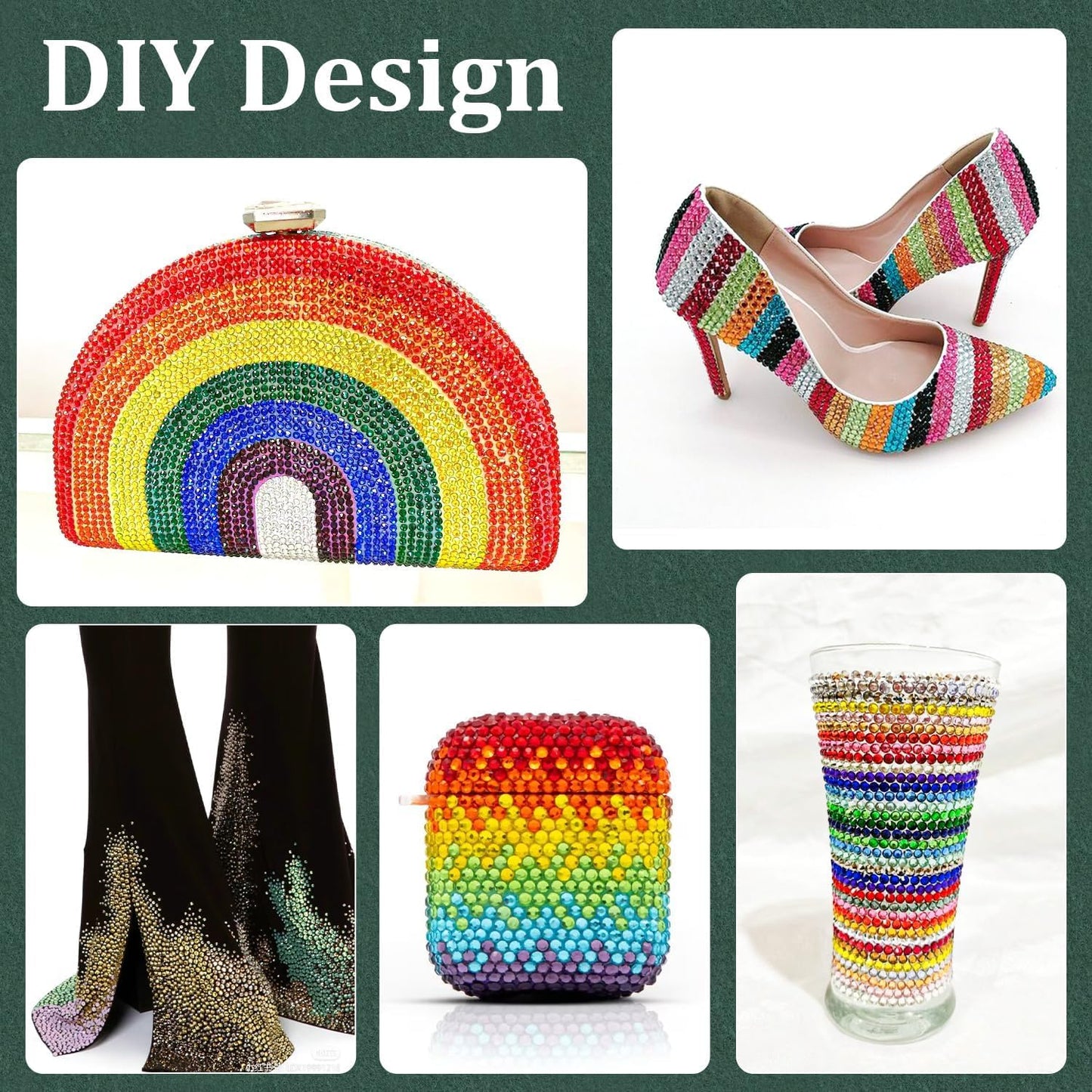 Resin Rhinestones for Crafting with B7000 Jewelry Glue, 1 Box Aquamarine Flatback Crystals with 3Pcs 10ml Glue for Bedazzling Crafts DIY Nail Art Makeup，Non Hotfix Gems for Clothing Shoes