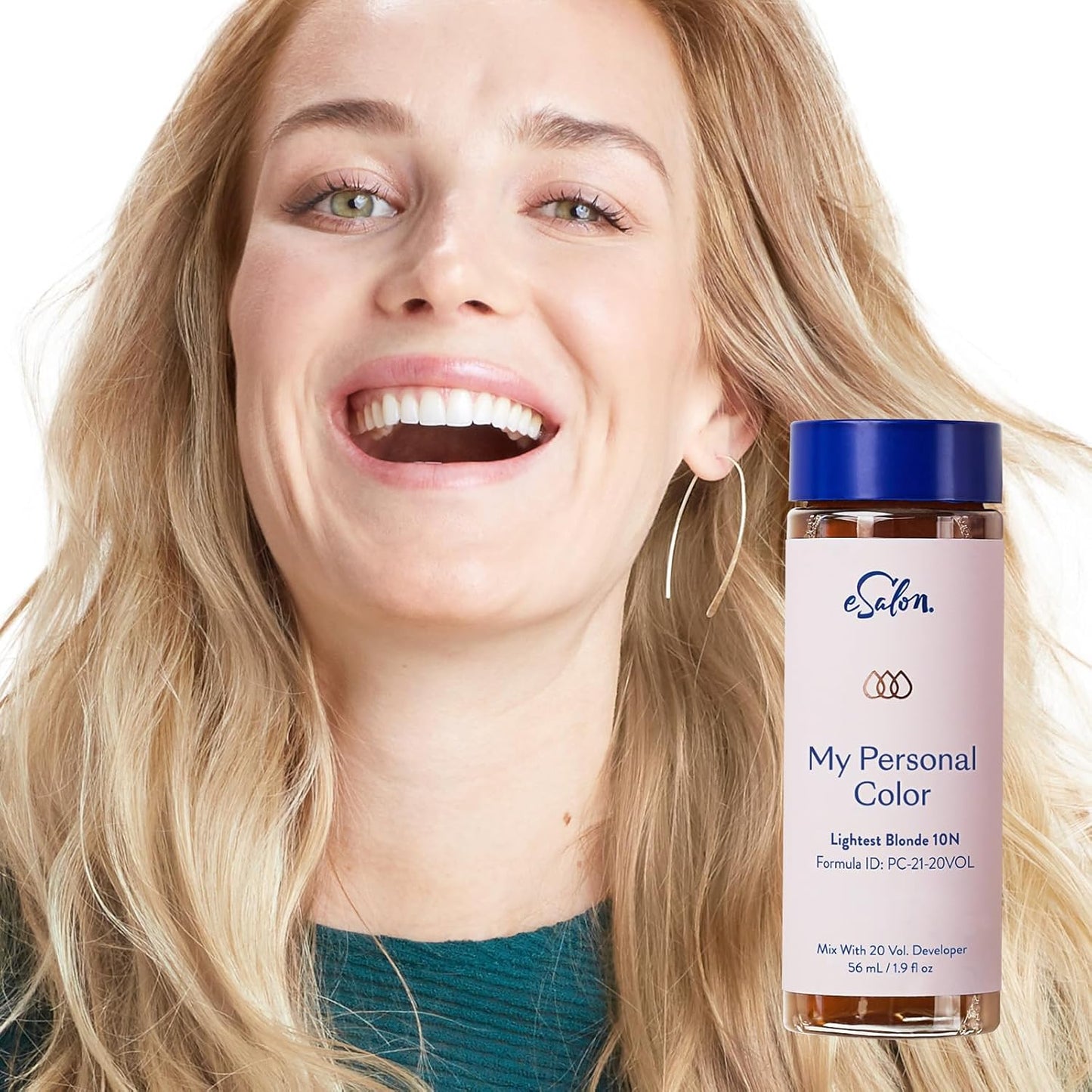 eSalon Permanent Hair Color & Hair Dye Complete Kit - Personal Colorist Kit for Up To 100% Gray Coverage for All Hair Types - Professional-Grade Ammonia-Free Hair Dye (Lightest Blonde 10N)