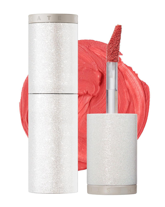 HEVVYMAKEUP Blurring Effect Lip Tint - Airy Velvet Matte Lips - Vegan, Longwear, Vibrant, Buildable Creamy Soft Texture - Korean Lip Makeup, Peach Please, 0.13 fl.oz.