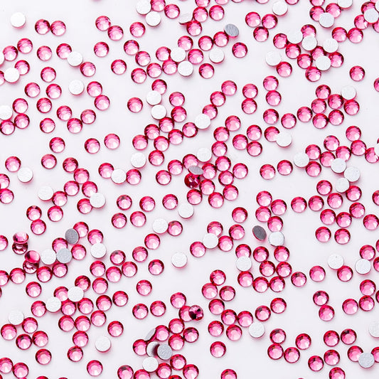 1440Pcs Rose Crystal Rhinestones,Glass Flatback Rhinestones Gemstones Small for Nail Face Makeup Art Crafts Clothes Decoration -(SS8,2.4mm,Rose)