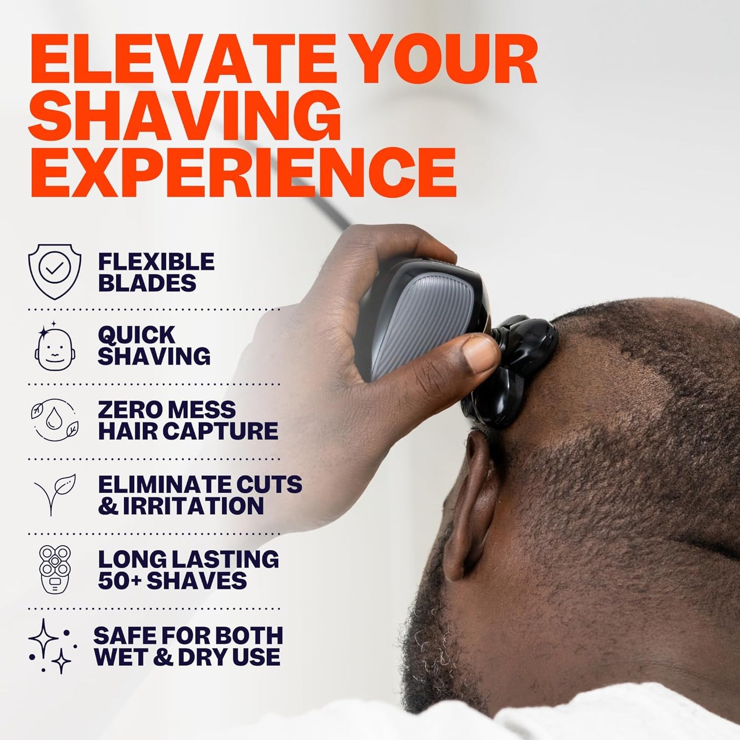 FlexSeries Official Blade 3 Pack Refills - No Irritation, Razor Bumps or Ingrown Hairs, Ultra-Sharp, Durable, ScalpSafe Design, QuickSnap Install, for 50 Shaves, Compatible with FlexSeries