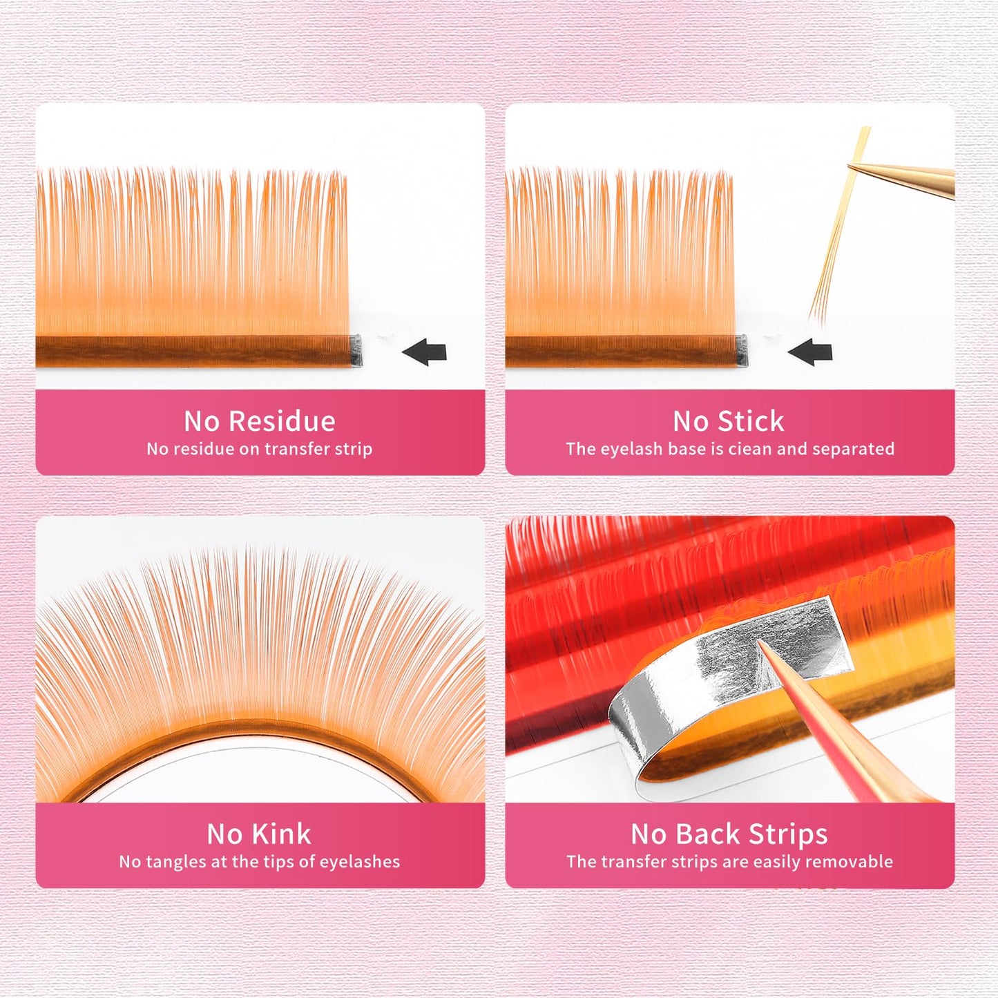Eyelash Extensions Colored Lashes Extension 0.07 D Curl Lashes 9mm Classic Lash Extensions Soft Individual Lashes 16 Rows Natural False Eyelashes Volume Lashes Professional Use(Colored,0.07-D,9mm)