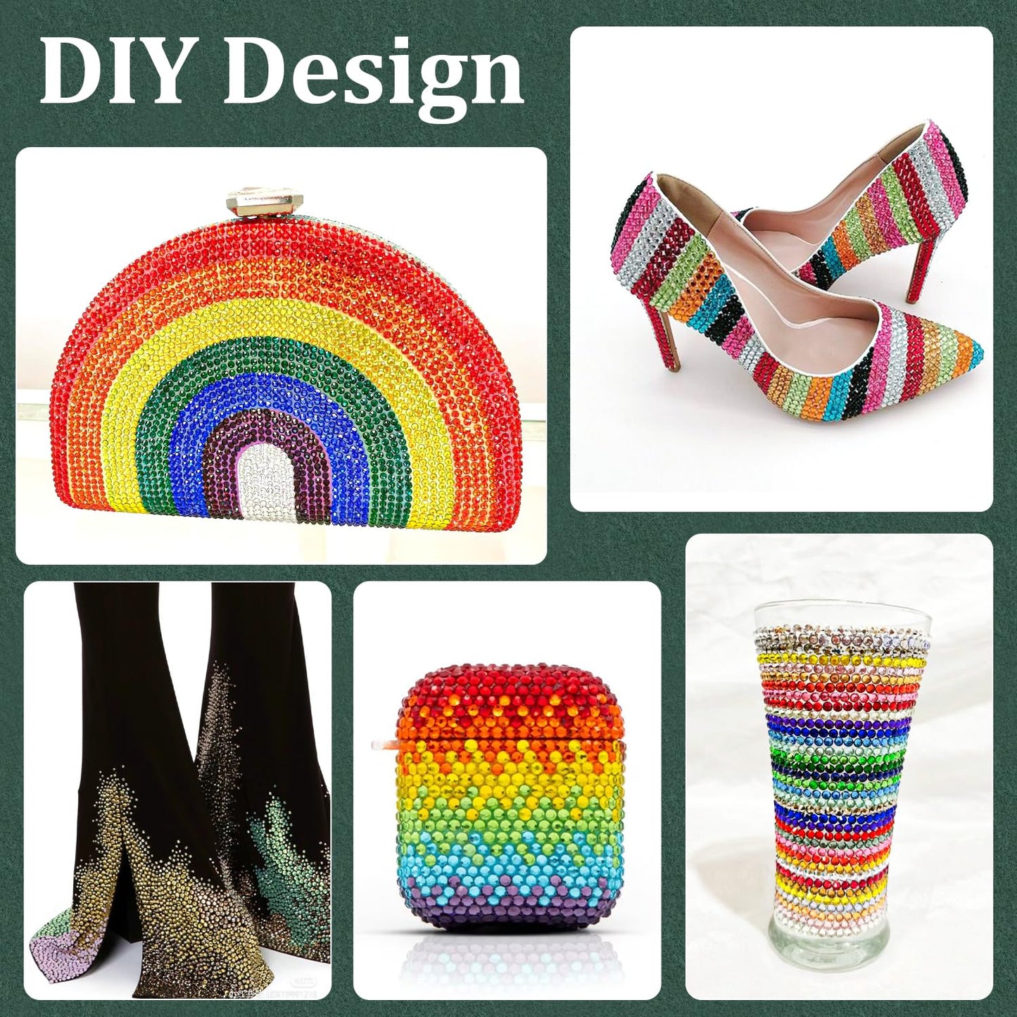 Resin Rhinestones for Crafting with B7000 Jewelry Glue, 1 Box Silver Flatback Crystals with 3Pcs 10ml Glue for Bedazzling Crafts DIY Nail Art Makeup，Non Hotfix Gems for Clothing Shoes