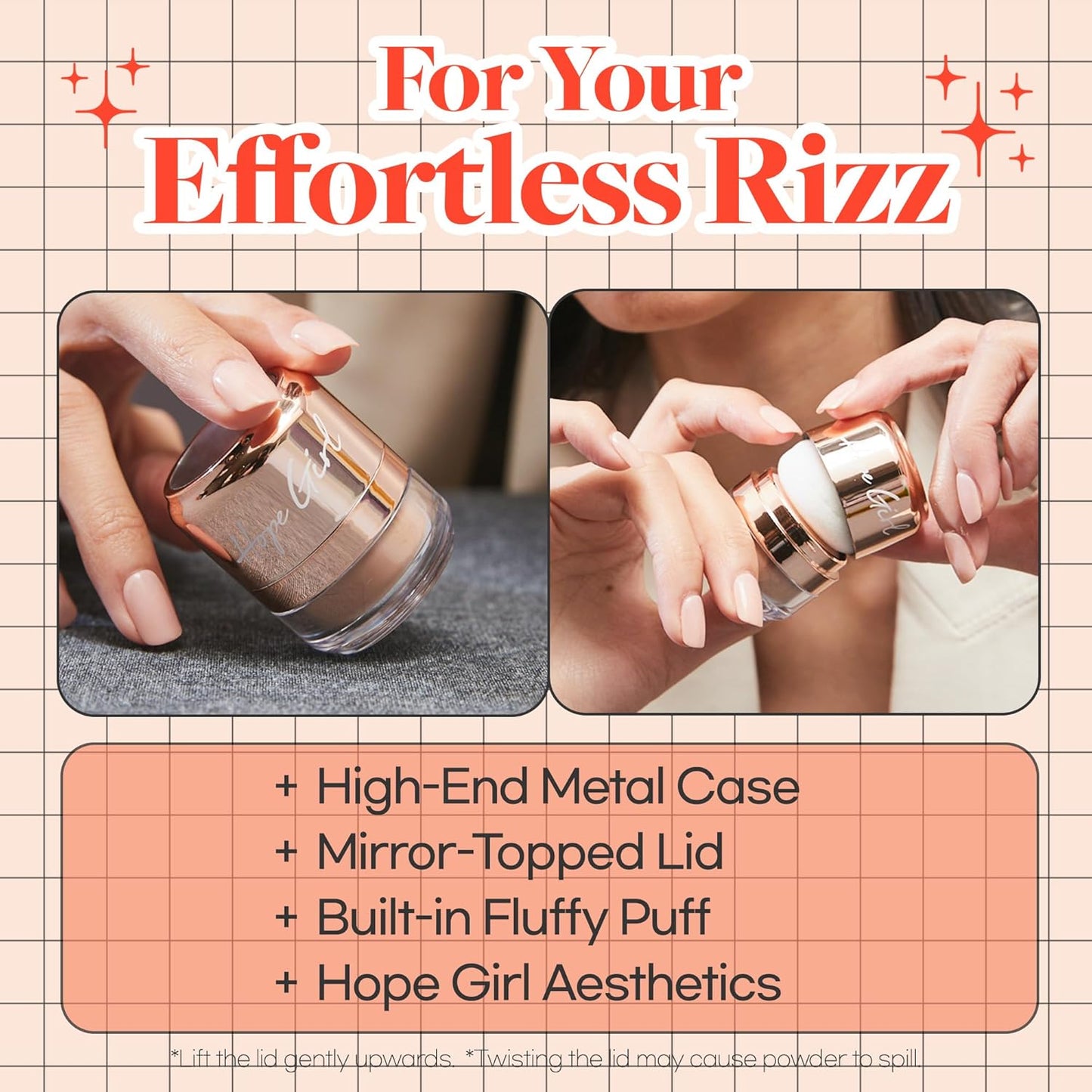 Hope Girl 3D Powder Blusher 0.17oz | Skin-Loving Korean Mini Blush for Cheeks and Eye Makeup w/Allantoin | K Beauty Cool Toned Vibrant Sunkissed Fine Powder Makeup Blush Cosmetics (#05 Orange Flower)