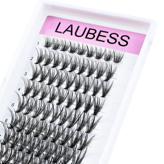Eyelash Clusters LAUBESS Lash Clusters Individual Lashes Cluster Eyelash Extensions DIY at Home Waterproof Cluster Lashes (20D-D-13)
