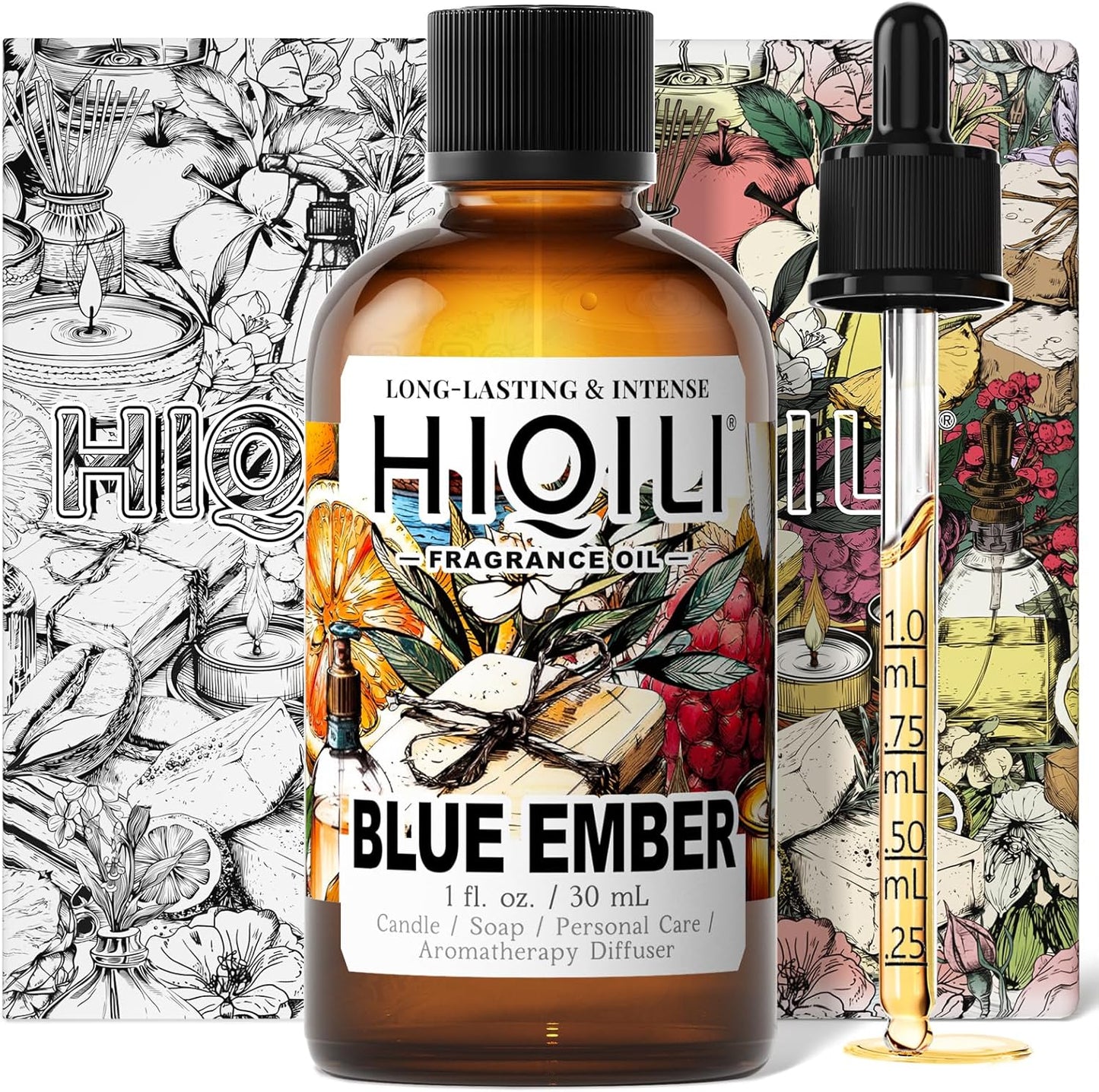 HIQILI Blue Ember Fragrance Oil - 1 Fl Oz