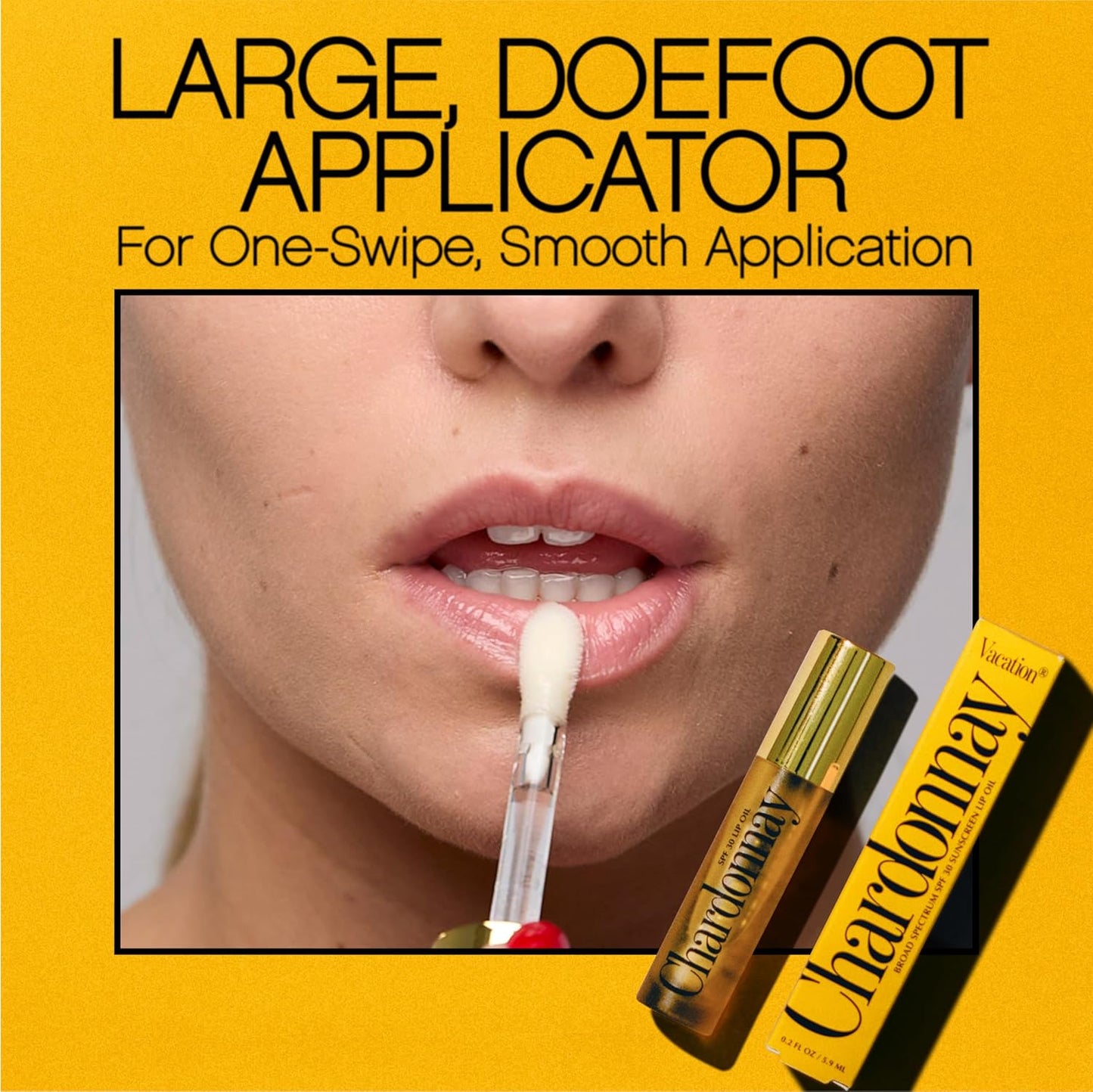 VACATION Chardonnay Lip Oil SPF 30, Sunscreen for Lips, Hydrating, Caramel Vanilla Flavored Lip Gloss, Clear Plumper, Non-Sticky, Vegan, 0.2 Fl. Oz. (Pack of 2)