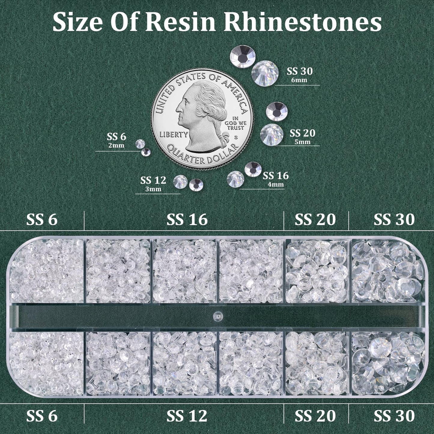 Resin Rhinestones for Crafting with B7000 Jewelry Glue, 1 Box Transparent Flatback Crystals with 3Pcs 10ml Glue for Bedazzling Crafts DIY Nail Art Makeup，Non Hotfix Gems for Clothing Shoes